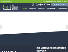 Tablet Screenshot of pcrepairzone.com